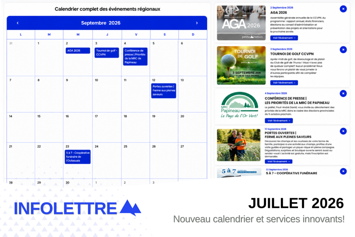Infolettre CCVPN - Juillet 2026