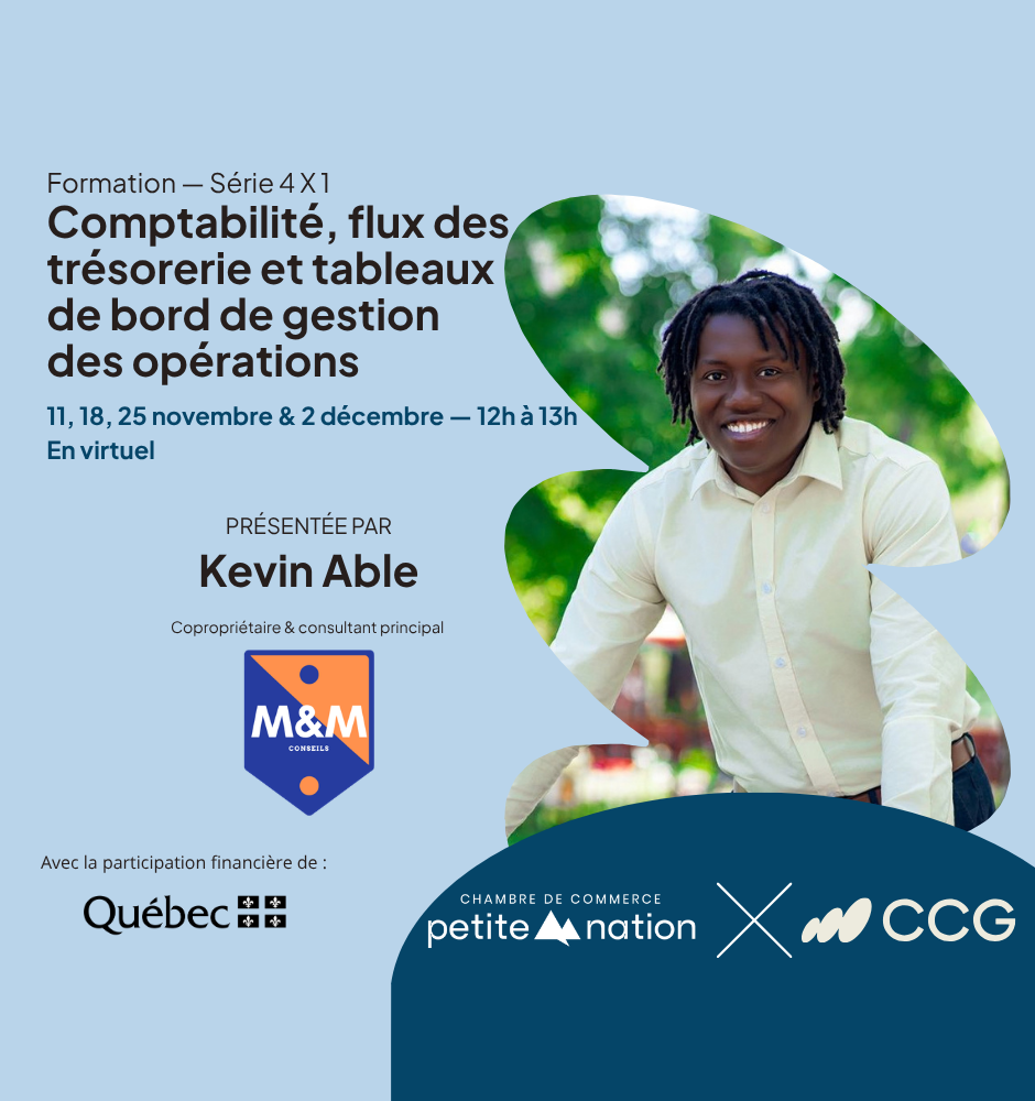 Formation Série 4 X 1 – Comptabilité, flux de trésorerie et tableaux de bord de gestion des opérations, avec Kevin Able